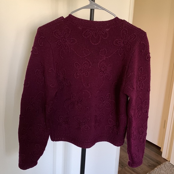 Vintage Magenta Wool Sweater - Picture 5 of 5